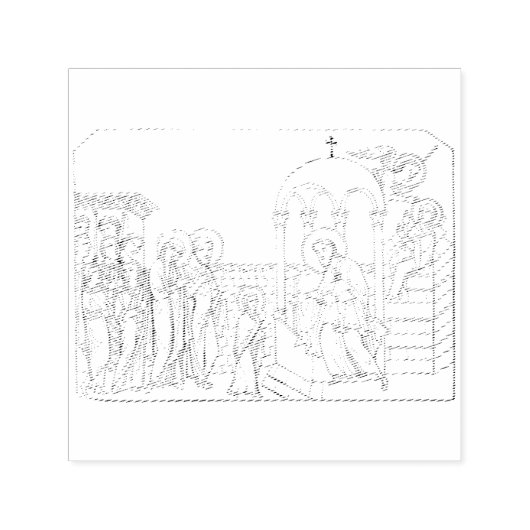 Presentatie van de Heilige Maagd Maria Zelfinktende Stempel (Design)