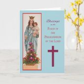 Presentatie van de Lord Feest Dag Maria Kaart (Gele Bloem)