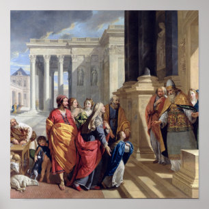 Presentatie van de maagd in de tempel poster