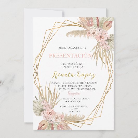 Presentatie van drie jaar kaart (Voorkant)