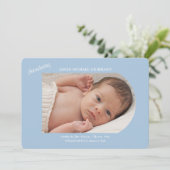 Présentation de Baby Boy Photo Faire-part de naiss (Debout devant)