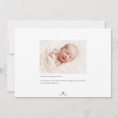 Présentation de Baby Faire-part de naissance Carte (Dos)