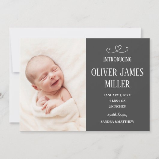 Présentation de Baby Faire-part de naissance Carte (Devant)