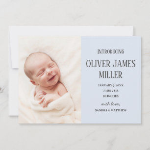 Présentation de Baby Faire-part de naissance Carte