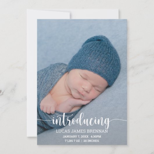 Présentation de Baby Faire-part de naissance Carte (Devant)