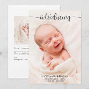 Présentation de Baby Faire-part de naissance Carte