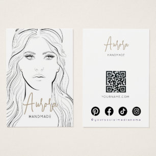 Présentation de bijoux avec dessin simple de fille