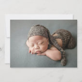 Présentation de faire-part de naissance avec photo (Dos)