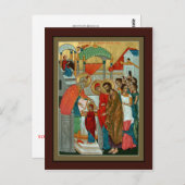 Présentation de la carte de prière Theotokos (Devant / Derrière)