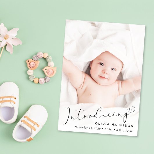 Présentation de la Faire-part de naissance acryliq