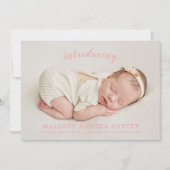 Présentation de notre Faire-part de naissance phot (Devant)