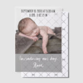 Présentation de notre Faire-part de naissance phot (Décalage (Invitation))