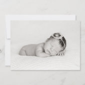 Présentation des faire-part de naissance avec phot (Dos)
