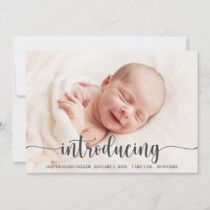 Présentation du bébé - Carte photo Faire-part de n