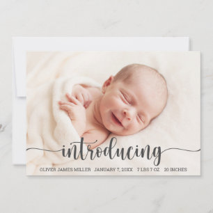 Présentation du bébé - Carte photo Faire-part de n