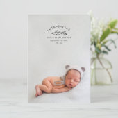 Présentation du faire-part de naissance de photo (Debout devant)