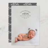 Présentation du faire-part de naissance de photo (Devant / Derrière)