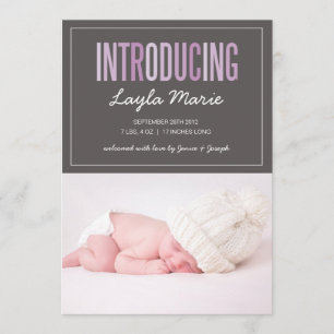 PRÉSENTATION DU FAIRE-PART DE NAISSANCE DE %PIPE%