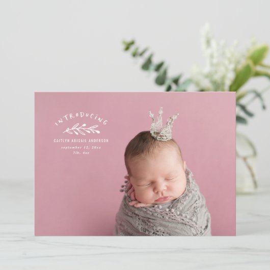 Présentation du faire-part de naissance photo de b (Debout devant)