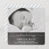 Présentation du nouveau-né | Faire-part bébé (Devant / Derrière)