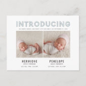 Présentation d'un faire-part de naissance graphiqu (Devant)