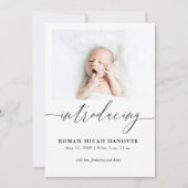 Présentation d'un Faire-part de naissance photo mo (Devant)