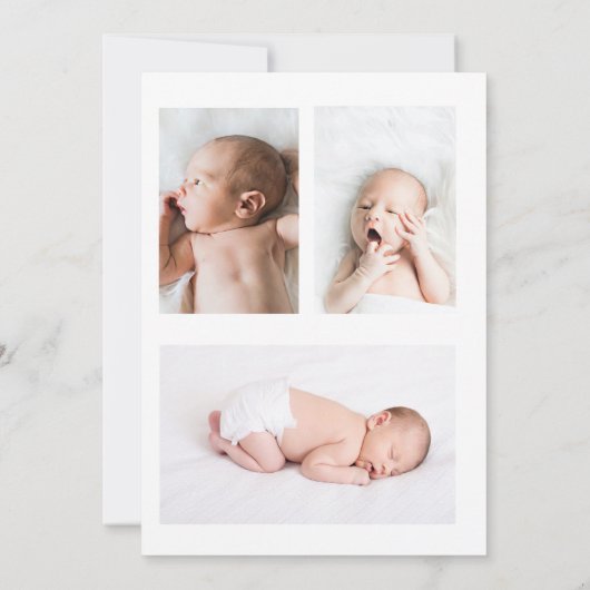 Présentation d'un Faire-part de naissance photo mo (Dos)