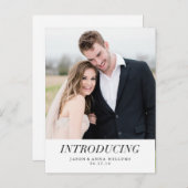 Présentation | Mariage photo moderne Faire-part (Devant / Derrière)