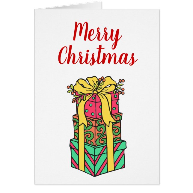 Présentations de Noël enroulées empilées Noël (Devant)