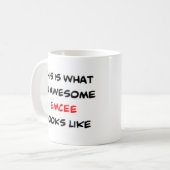 presentator, geweldig koffiemok (Voorkant links)