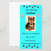 Présentez votre Carte photo d'animal de compagnie (Devant / Derrière)