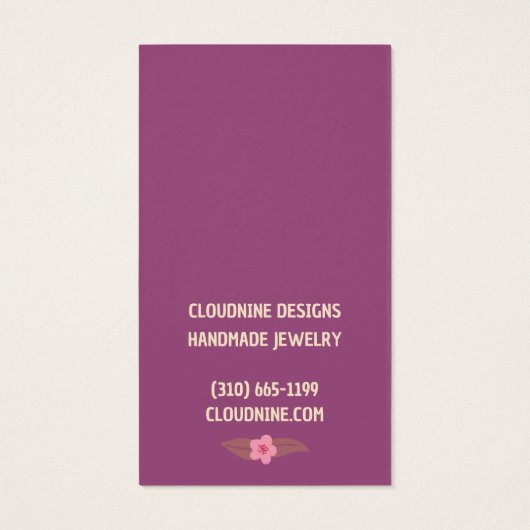 Présentoir à bijoux pour collier et boucles d'orei (Dos)