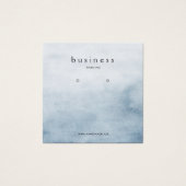 Présentoir à boucles d'oreilles aquarelle bleu pou (Devant)