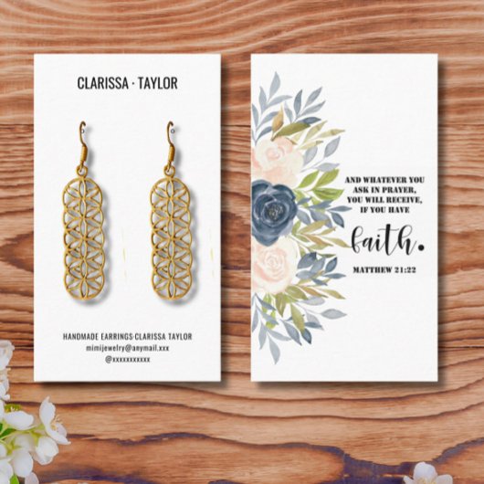 Présentoir à cartes pour boucles d'oreilles avec v