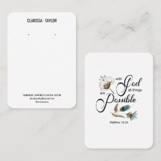 Présentoir à cartes pour boucles d'oreilles de ver