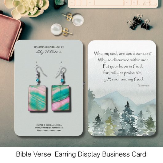 Présentoir à cartes pour boucles d'oreilles de ver