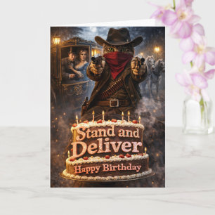 Présentoir de carte d'anniversaire et livrer un ch