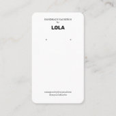 Présentoir de carte de visite pour boucles d'oreil (Devant)