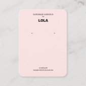 Présentoir de cartes de visite pour boucles d'orei (Devant)