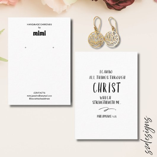 Présentoir de cartes de visite pour boucles d'orei