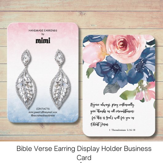 Présentoir de cartes de visite pour boucles d'orei