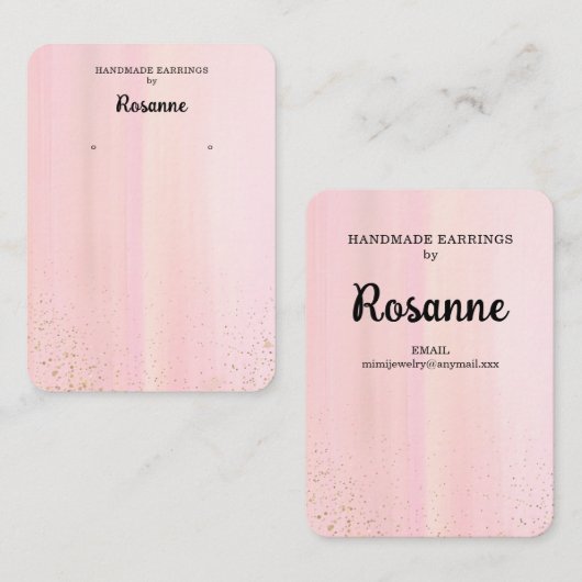 Présentoir de cartes de visite pour boucles d'orei (Devant / Derrière)