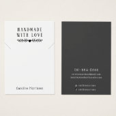 Présentoir de collier de bijoux simple carte grise (Devant & derrière)