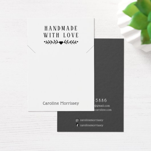 Présentoir de collier de bijoux simple carte grise (Bureau)