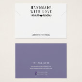 Présentoir de collier de bijoux simple carte viole (Devant & derrière)