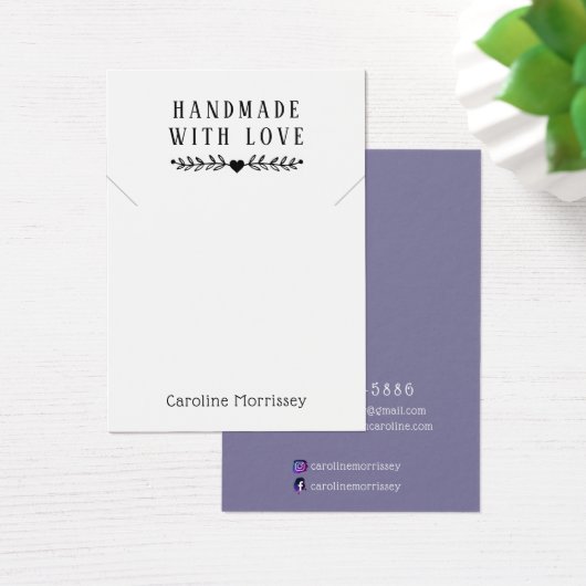 Présentoir de collier de bijoux simple carte viole (Bureau)