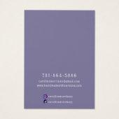 Présentoir de collier de bijoux simple carte viole (Dos)