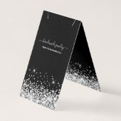 Présentoir de collier paillettes noir et argent (Back)