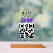 Présentoir de paiement à table Zelle Scan (Neutre)