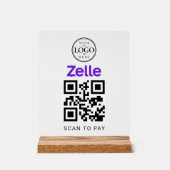 Présentoir de paiement à table Zelle Scan (Recto)